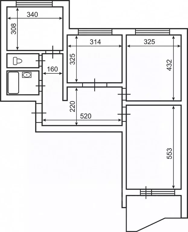 3-к кв. Московская область, Химки ул. Панфилова, 10 (72.8 м) - Фото 1