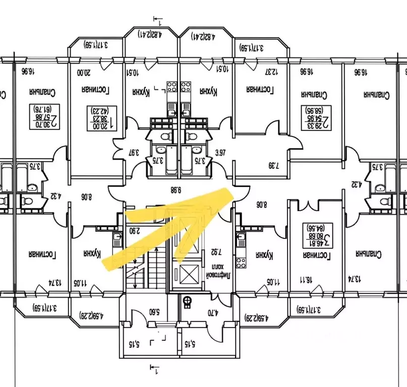 3-к кв. Московская область, Домодедово Востряково мкр, ул. Ледовская, ... - Фото 2
