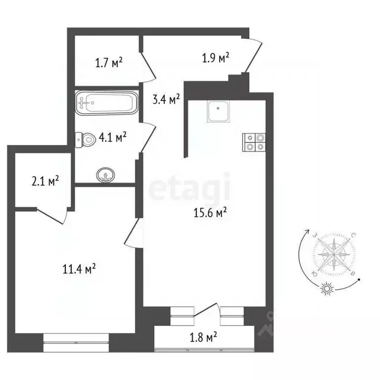 1-к кв. Москва Тагильская ул., 6 (42.0 м) - Фото 1