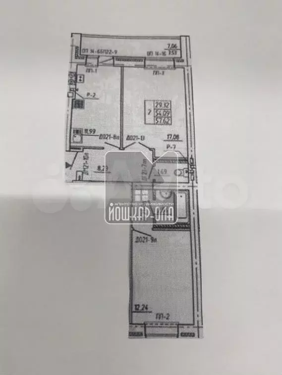 2-к. квартира, 57,6 м, 2/9 эт. - Фото 0
