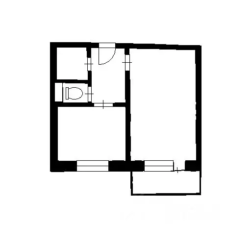 1-к кв. Крым, Симферополь ул. Бородина, 2 (34.0 м) - Фото 1