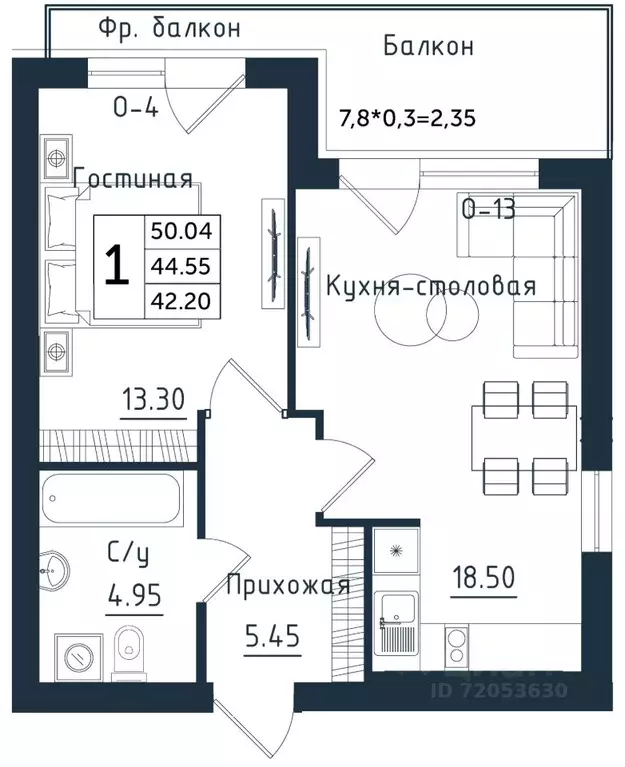 1-к кв. Калининградская область, Янтарный пгт Янтарные Сезоны жилой ... - Фото 0