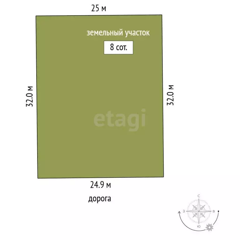 Участок в Тобольск, микрорайон Ершовка (800 м) - Фото 1