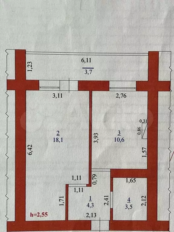 1-к. квартира, 36,5 м, 8/10 эт. - Фото 0