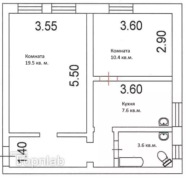 2-к кв. Томская область, Томск Черемошники мкр, ул. Пролетарская, 39 ... - Фото 0
