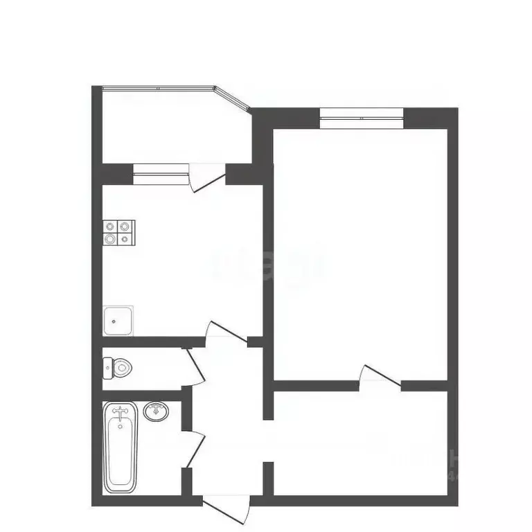 1-к кв. Тюменская область, Тюмень Широтная ул., 192 (43.1 м) - Фото 1