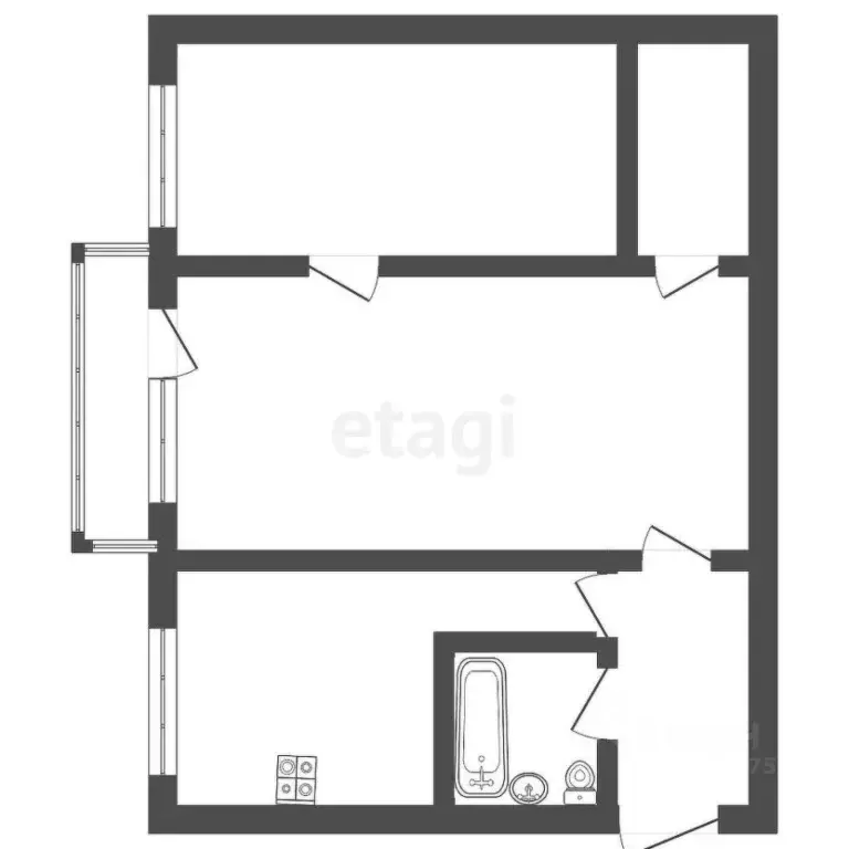 2-к кв. Владимирская область, Ковров Сосновая ул., 15/3 (42.4 м) - Фото 2
