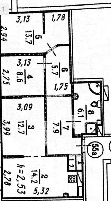 2-к кв. Омская область, Омск Транссибирская ул., 6 (70.1 м) - Фото 2