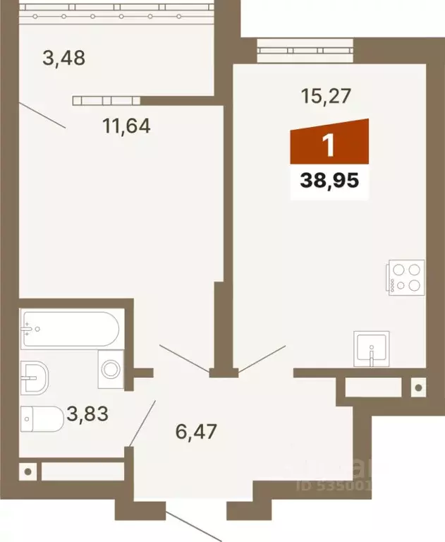 1-к кв. Свердловская область, Екатеринбург ул. Волгоградская, 197к2 ... - Фото 1