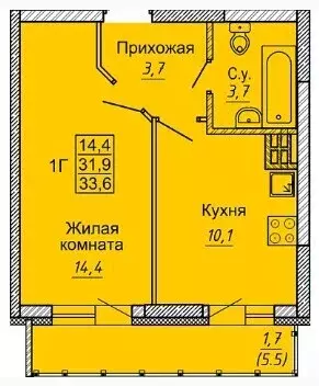 Продаётся 1-к квартира, 37.4 м - Фото 0