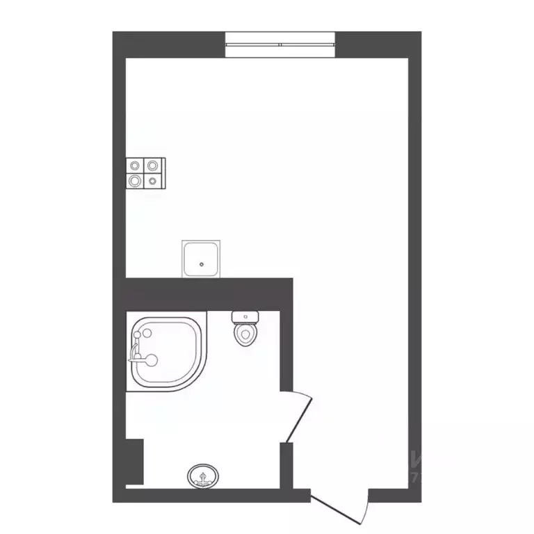 Студия Тюменская область, Тюмень ул. Ветеранов Труда, 36к1 (21.4 м) - Фото 2