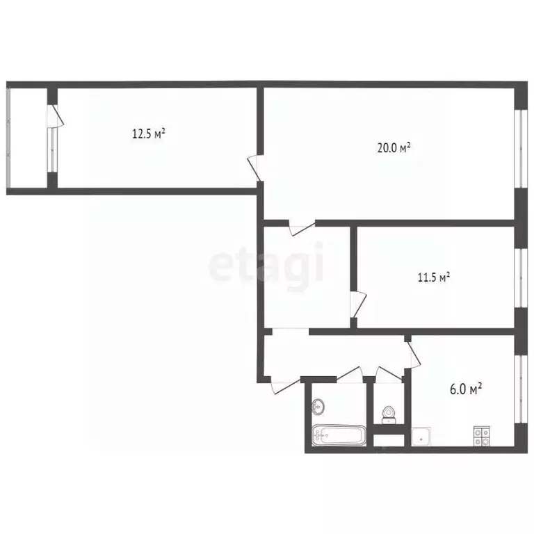 3-к кв. Москва ул. Красного Маяка, 11К1 (58.5 м) - Фото 2