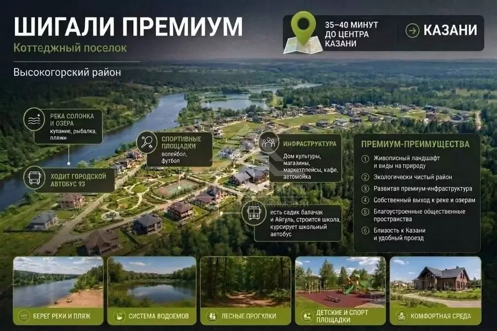 Участок в Татарстан, с. Высокая Гора ул. Большая Красная, 122 (12.0 ... - Фото 2