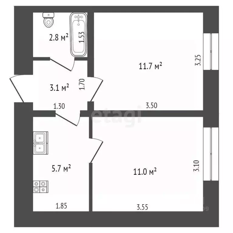 1-к кв. Мордовия, Рузаевка ул. Карла Маркса, 70 (34.3 м) - Фото 1