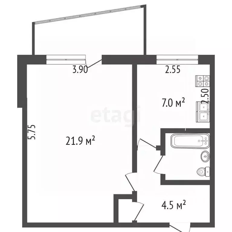 1-к кв. Московская область, Мытищи ул. Семашко, 23 (37.7 м) - Фото 1