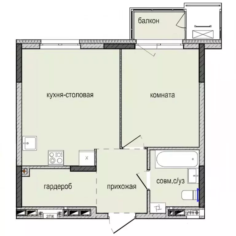 1-к кв. Удмуртия, Ижевск Культбаза жилрайон, 8-й мкр, Ежевика жилой ... - Фото 0