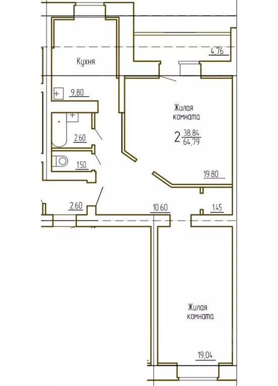2-к кв. Челябинская область, Миасс просп. Макеева, 85 (64.7 м) - Фото 1