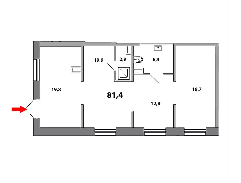 Помещение свободного назначения (81 м) - Фото 2