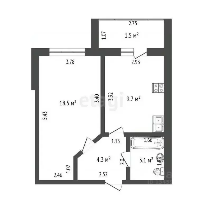 1-к кв. Марий Эл, Йошкар-Ола бул. Ураева, 4 (38.5 м) - Фото 1