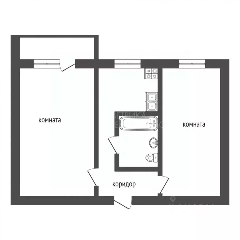 2-к кв. Тюменская область, Тюмень ул. Парада Победы, 9 (44.4 м) - Фото 1
