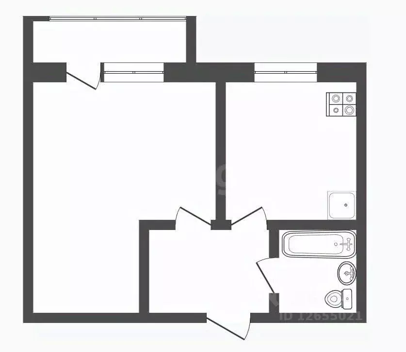 1-к кв. Костромская область, Кострома Катушечная ул., 94 (33.8 м) - Фото 1