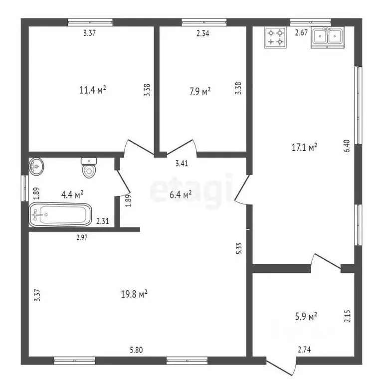 Дом в Ростовская область, Аксайский район, Щепкинское с/пос, ... - Фото 2