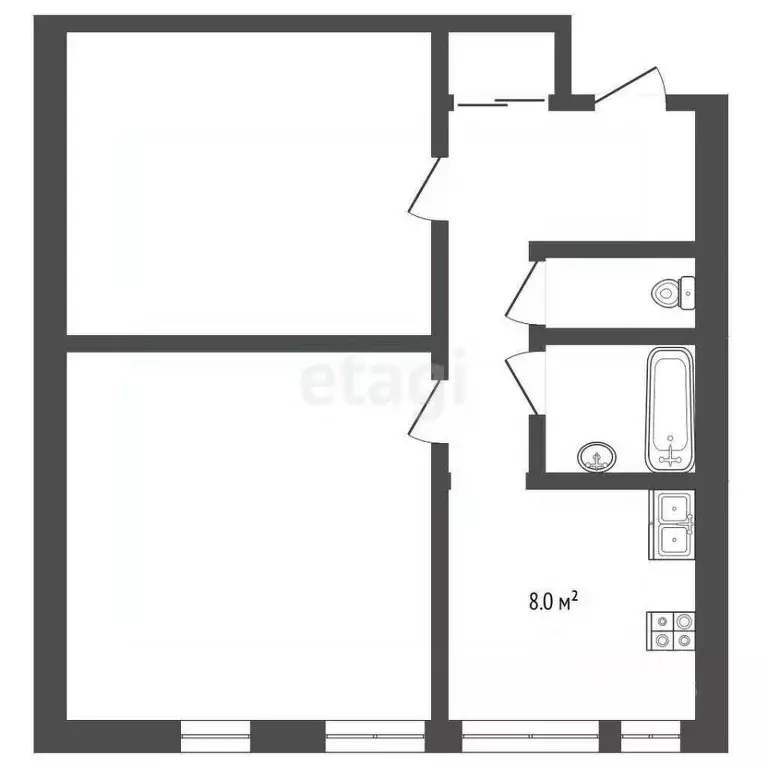 2-к кв. Москва Ангарская ул., 59 (40.0 м) - Фото 1