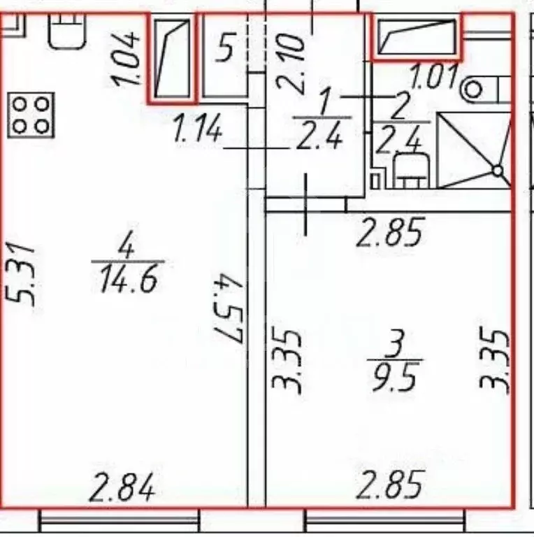 1-к кв. Санкт-Петербург ул. Пейзажная, 24к1 (29.0 м) - Фото 2