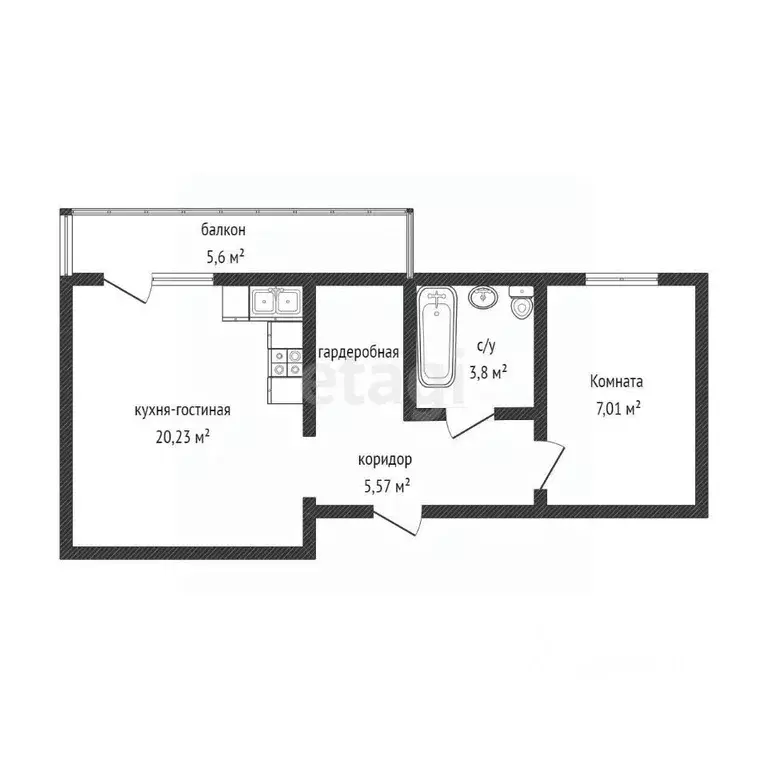 1-к кв. Иркутская область, Иркутский муниципальный округ, д. ... - Фото 1