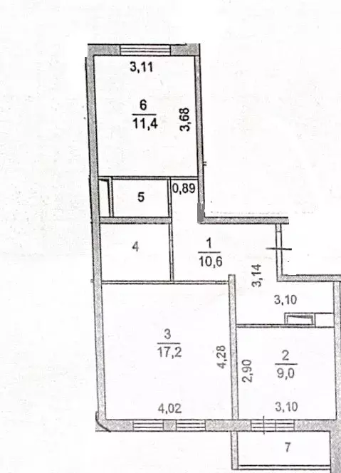 2-к кв. Московская область, Подольск проезд Электромонтажный, 5а (53.9 ... - Фото 2