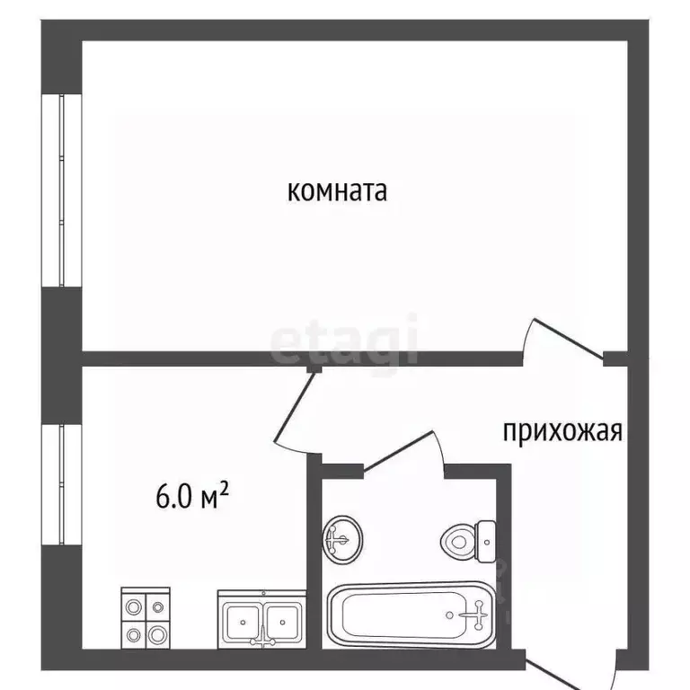 1-к кв. Кемеровская область, Кемерово просп. Ленина, 71 (30.9 м) - Фото 2