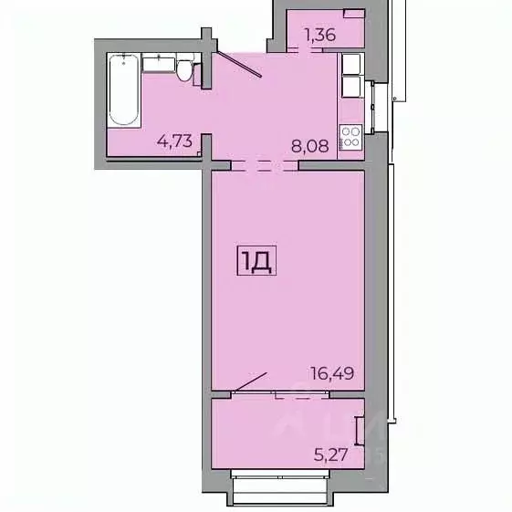 1-к кв. Иркутская область, Иркутск Байкальская ул., 89 (45.9 м) - Фото 0