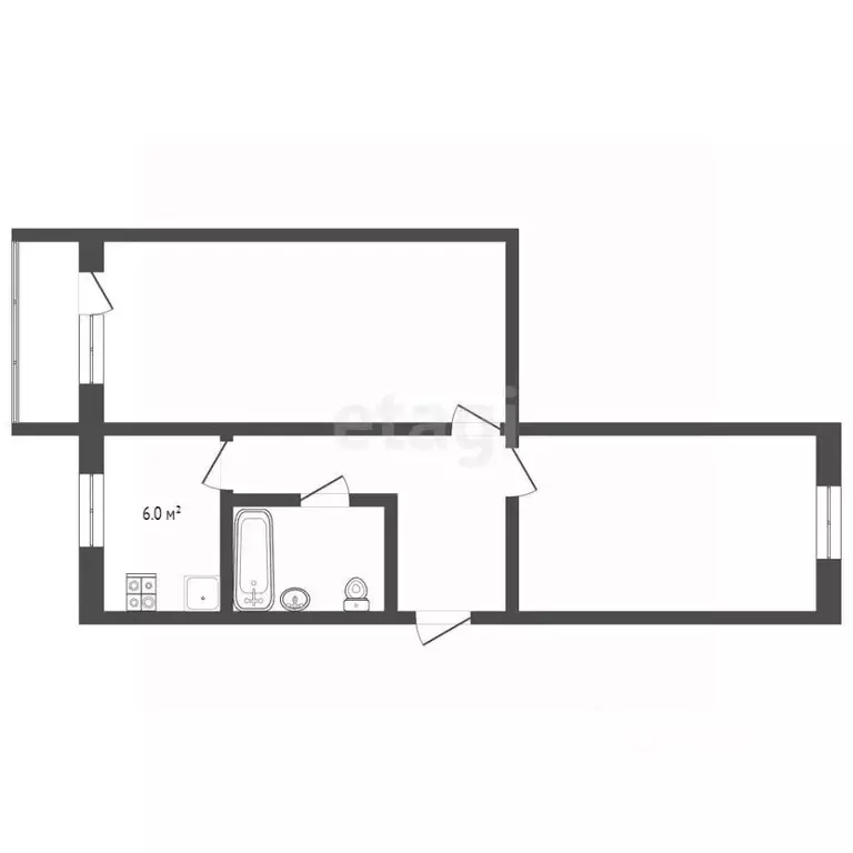 2-к кв. Нижегородская область, Выкса Юбилейный мкр, 2 (44.8 м) - Фото 2