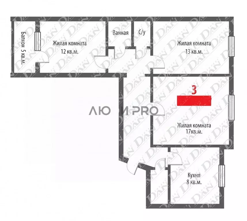 3-к кв. Алтайский край, Барнаул Западный мкр, ул. Горно-Алтайская, 19 ... - Фото 2