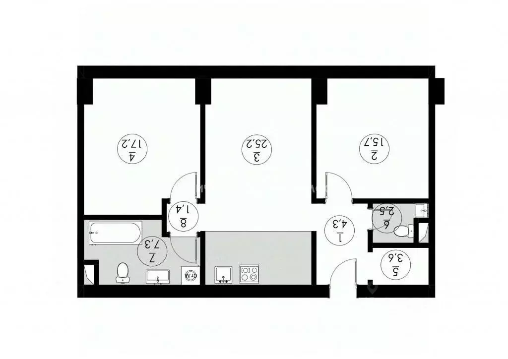 3-к кв. Москва Мичуринский просп., 56 (78.0 м) - Фото 2