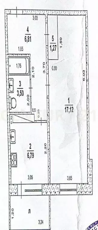 1-к. квартира, 38,7 м, 4/9 эт. - Фото 0