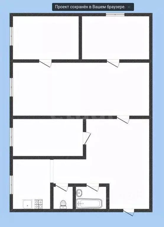 4-к кв. Костромская область, Нерехта ул. Карла Либкнехта, 11 (61.7 м) - Фото 2