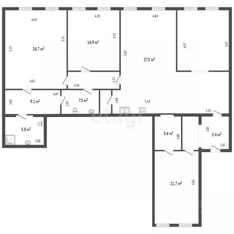 5-к кв. Санкт-Петербург Большая Московская ул., 1-3 (177.0 м) - Фото 2