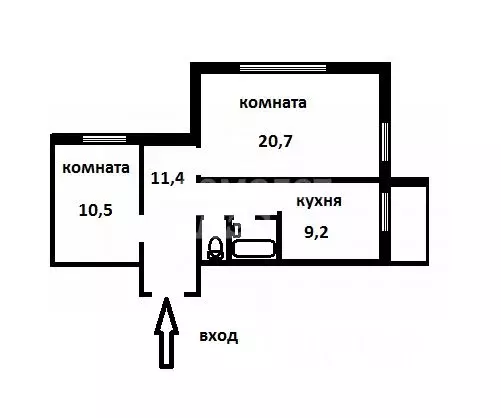 2-к кв. Новосибирская область, Новосибирск Волочаевская ул., 2 (55.6 ... - Фото 1