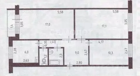 3-к кв. Липецкая область, Липецк Юбилейная ул., 4 (60.1 м) - Фото 1