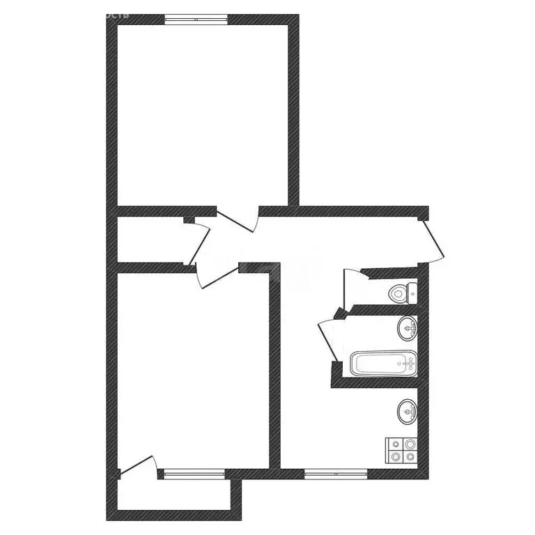 2-комнатная квартира: Бийск, переулок Николая Липового, 76 (48.3 м) - Фото 1