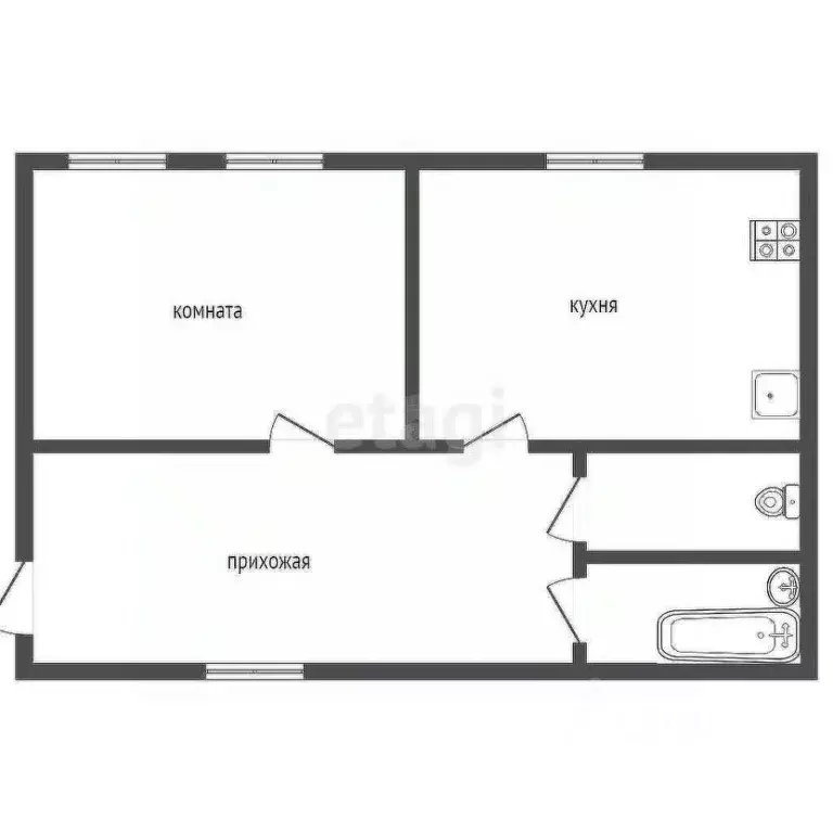 1-к кв. Ленинградская область, Кириши Волховская наб., 18 (39.0 м) - Фото 2