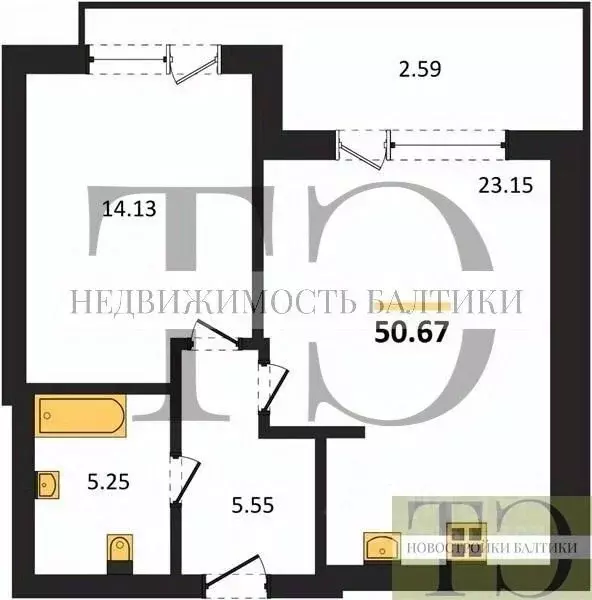 1-к кв. Калининградская область, Янтарный пгт Янтарные Сезоны жилой ... - Фото 0