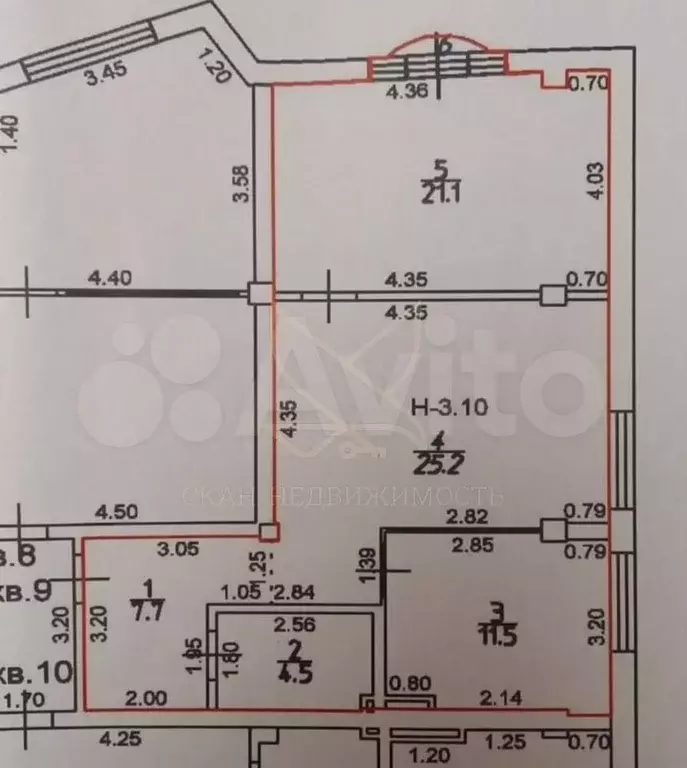 2-к. квартира, 70 м, 3/5 эт. - Фото 0