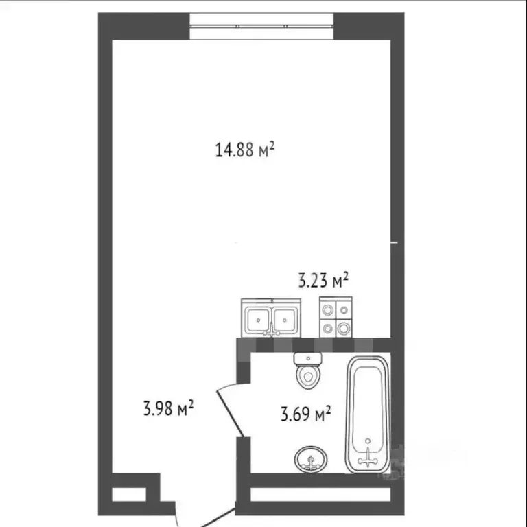 Студия Москва проезд 3-й Красногорский, 5 (25.78 м) - Фото 1