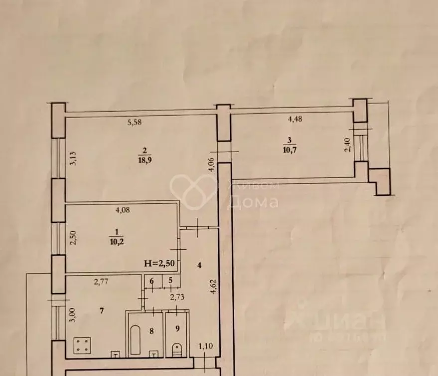 3-к кв. Волгоградская область, Волгоград Ангарская ул., 116 (58.0 м) - Фото 2