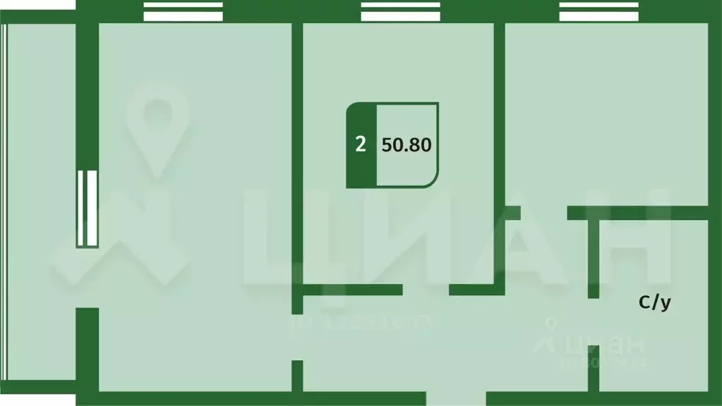 2-к кв. челябинская область, челябинск ул. хохрякова, 28 (52.8 м) - Фото 1