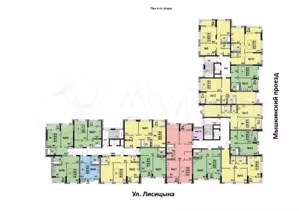 2-к. квартира, 70 м, 4/9 эт. - Фото 1