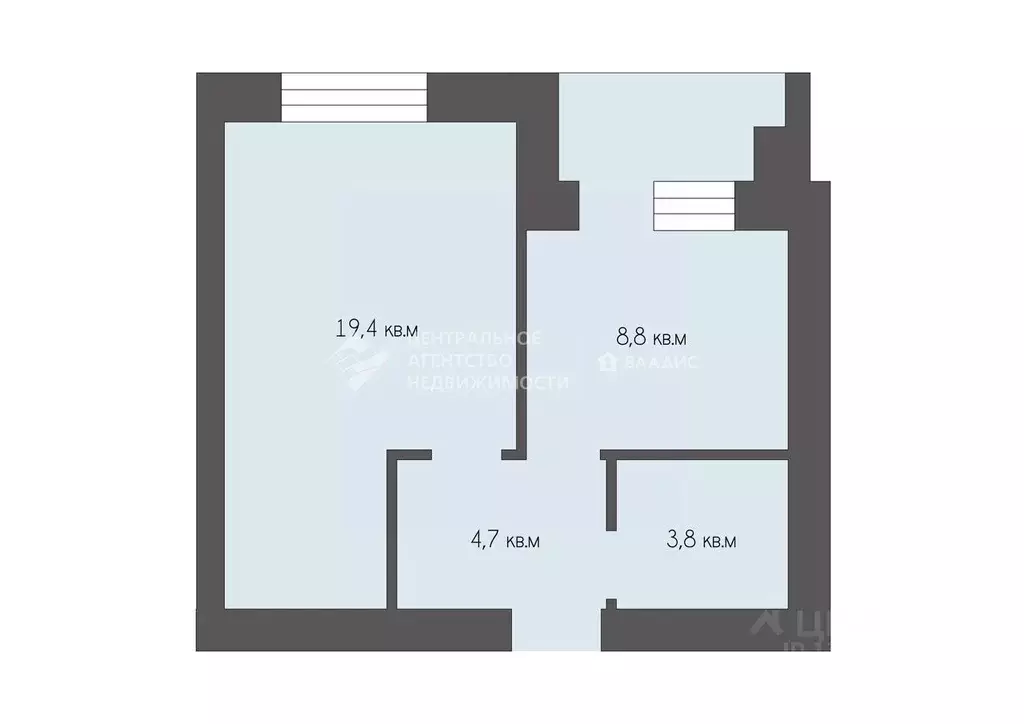 1-к кв. Рязанская область, Рязань Телевизионная ул., 11 (40.2 м) - Фото 2