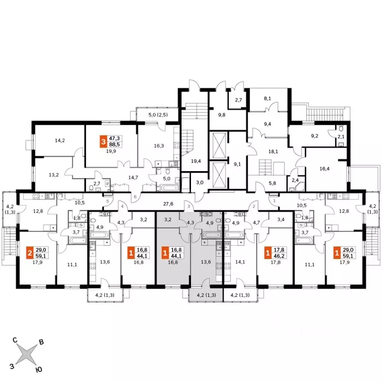 1-к кв. Калужская область, Обнинск Заовражье жилрайон, Ап-квартал ... - Фото 2